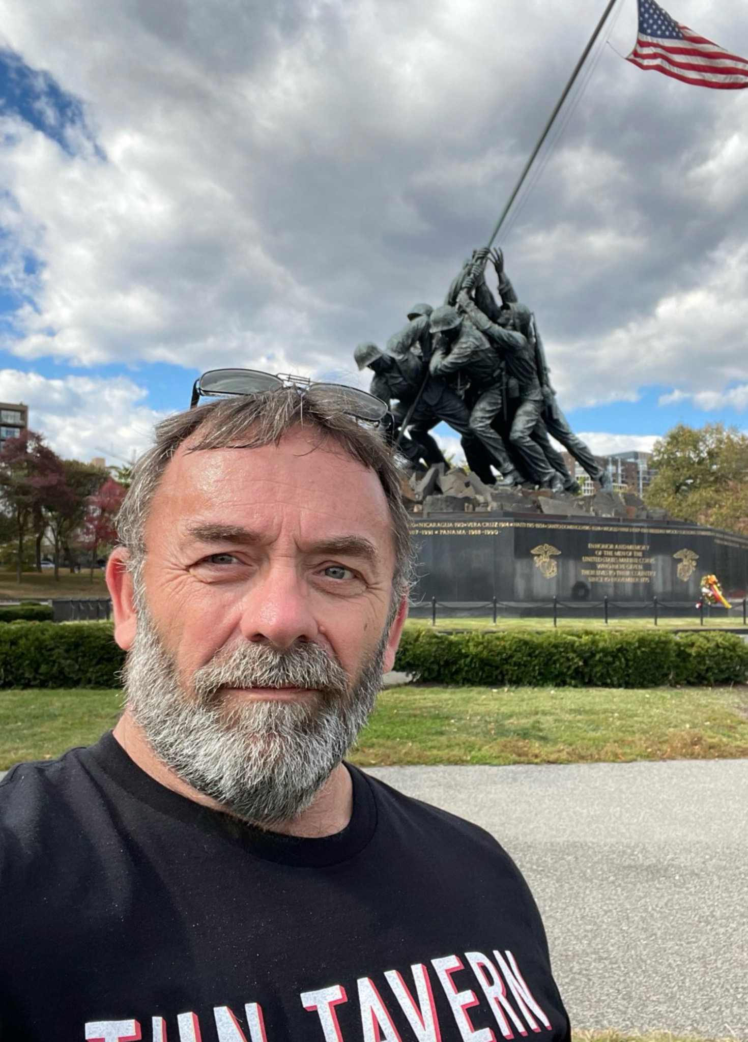 David Chandler at the United States Marine Corps War Memorial